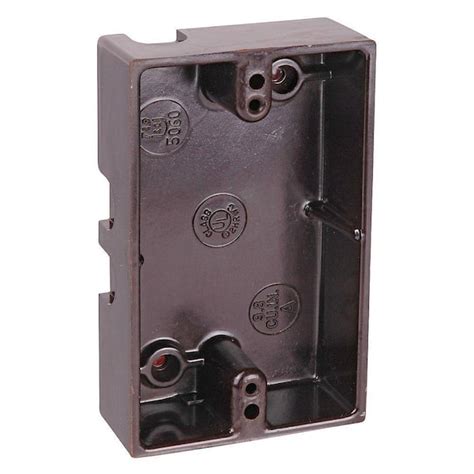 metal single gang surface box|shallow surface mount outlet box.